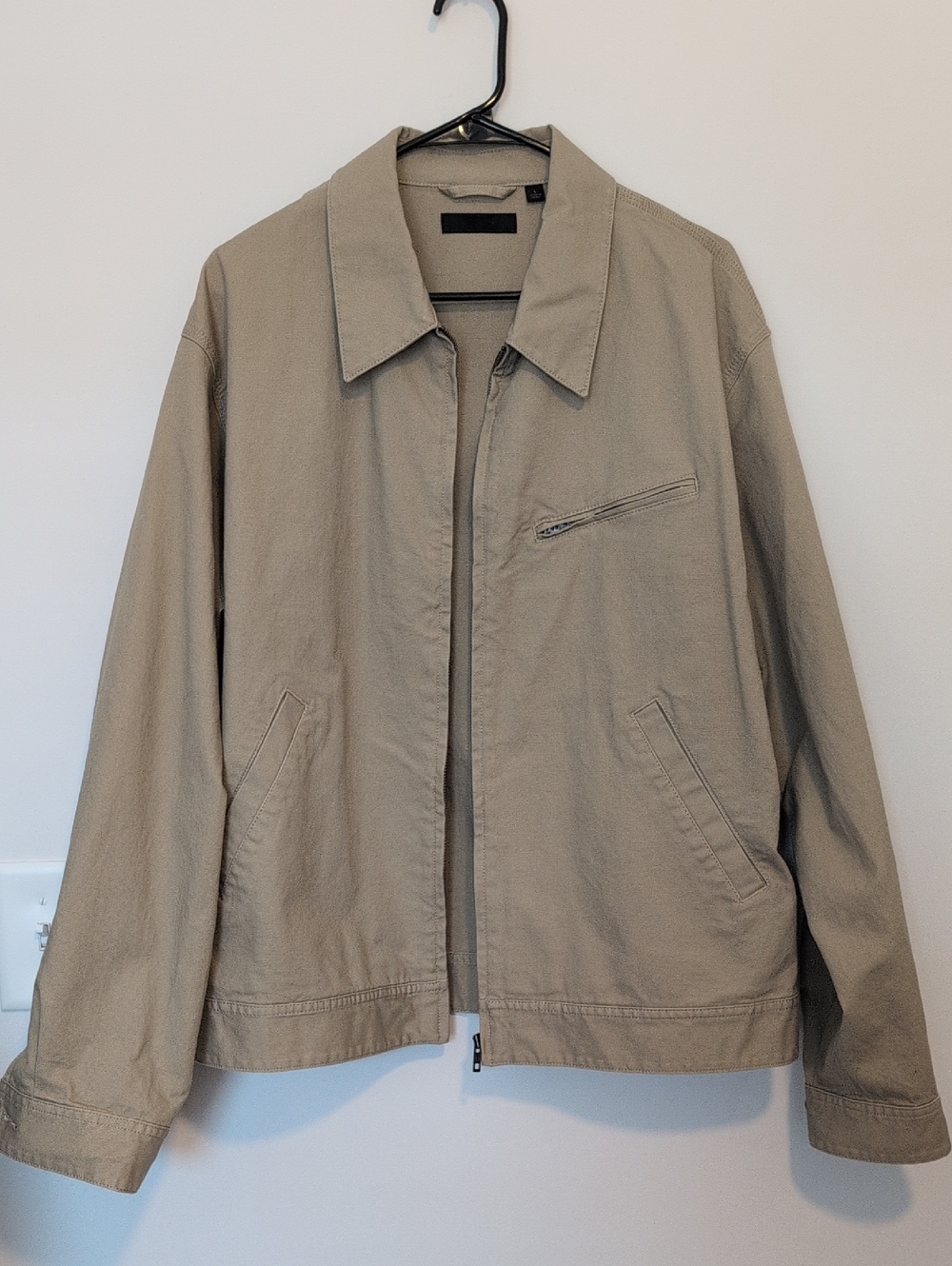 Uniqlo Men's Khaki Lightweight Zip Shirt Jacket - Picture 1 of 4